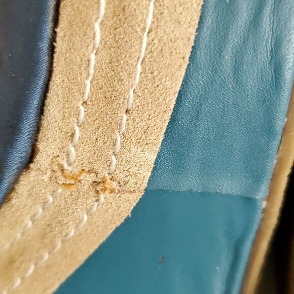 BENNETON real satin strap wedge heels - Picture 6 of 8